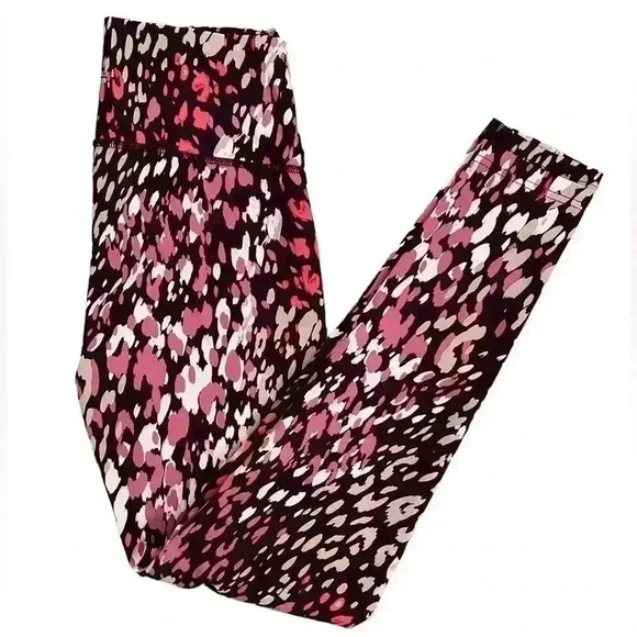 FILA Sport Women’s Medium Workout Leggings Pink Maroon Animal Print - Picture 1 of 6